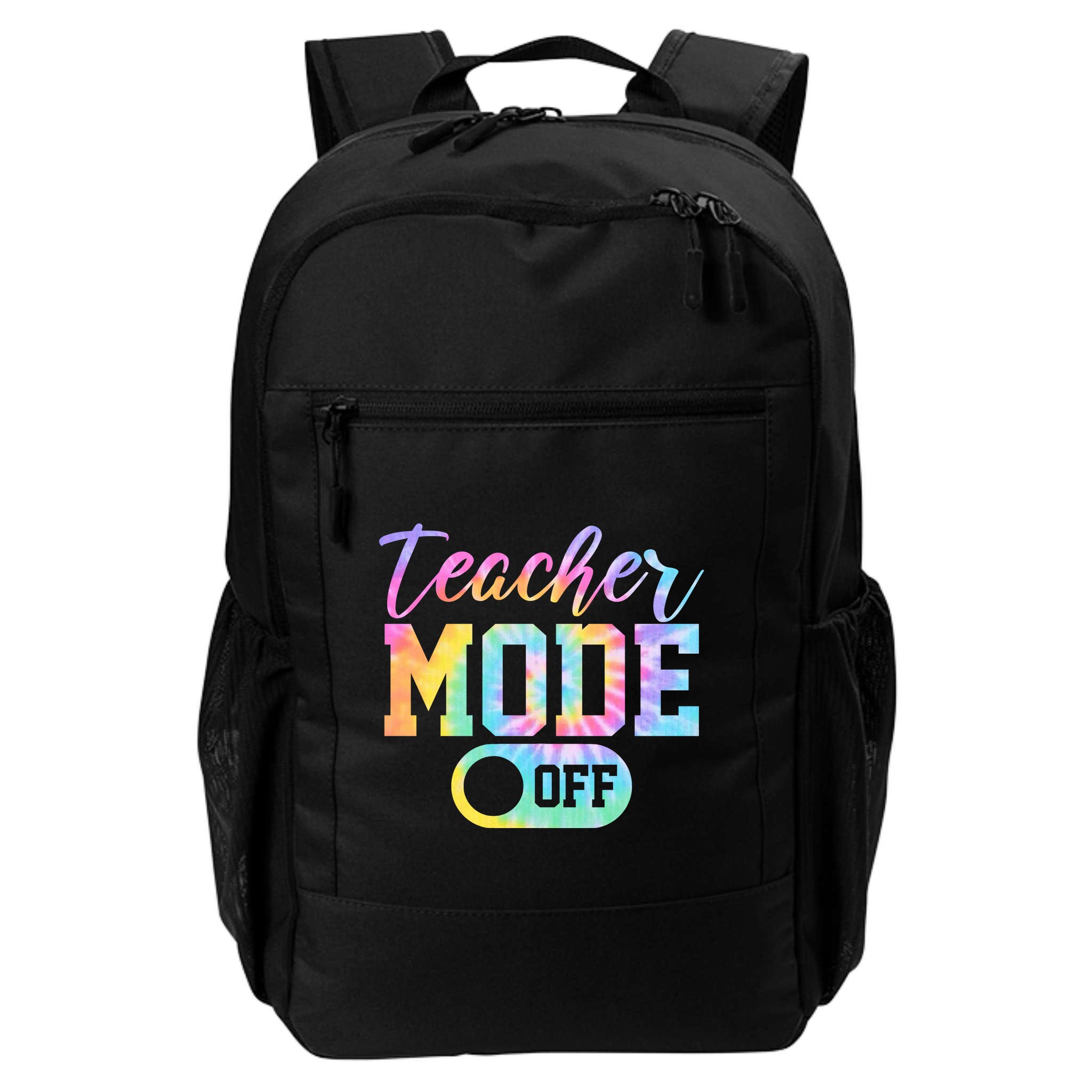 Teacher Mode Off Colorful Retro Backpack