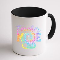 Teacher Mode Off Colorful Retro Mug