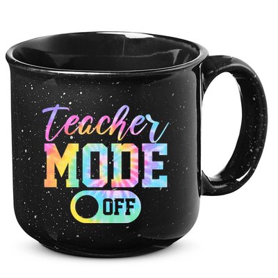 Teacher Mode Off Colorful Retro 15oz Campfire Ceramic Mug