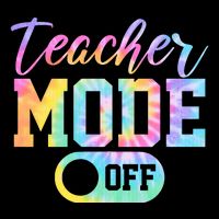 Teacher Mode Off Colorful Retro Drawstring Bag