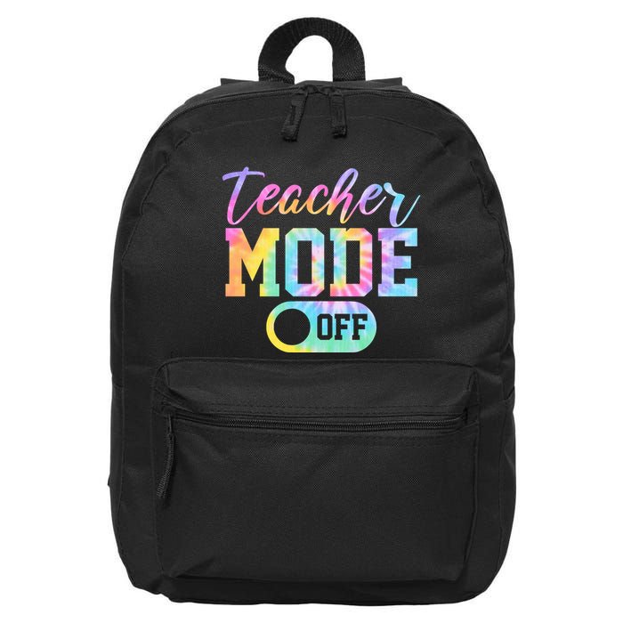 Teacher Mode Off Colorful Retro 16 in Basic Backpack