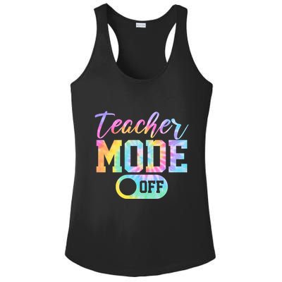 Teacher Mode Off Colorful Retro Ladies PosiCharge Competitor Racerback Tank