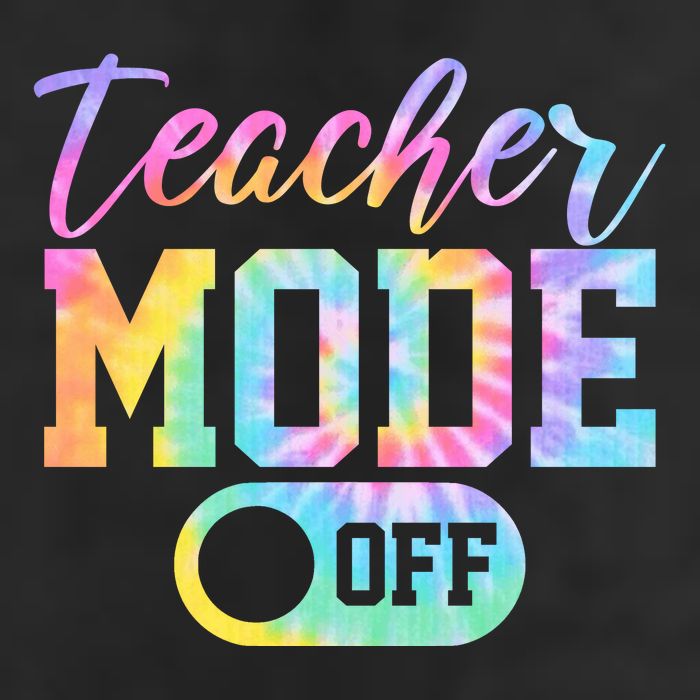 Teacher Mode Off Colorful Retro Tumbler