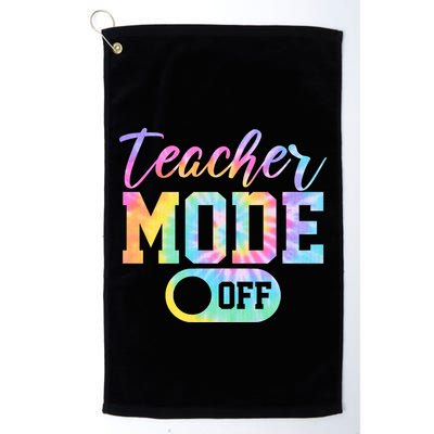 Teacher Mode Off Colorful Retro Golf Towel