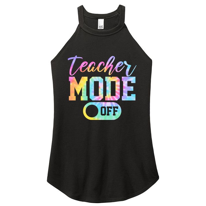 Teacher Mode Off Colorful Retro Women's Perfect Tri Rocker Tank