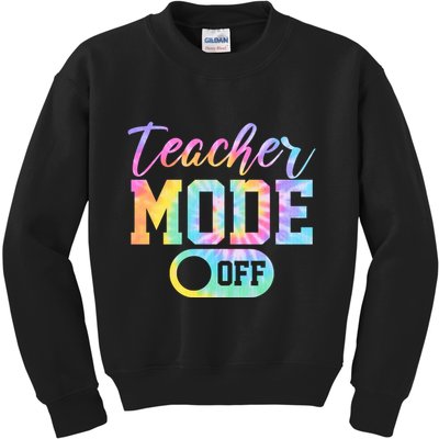 Teacher Mode Off Colorful Retro Kids Sweatshirt