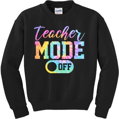 Teacher Mode Off Colorful Retro Kids Sweatshirt