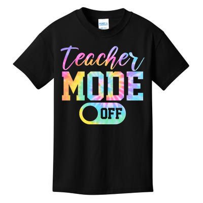 Teacher Mode Off Colorful Retro Kids T-Shirt