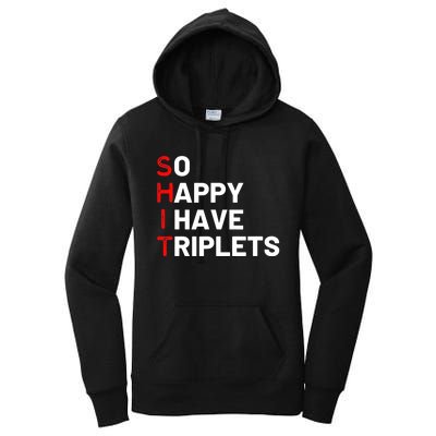 Triplet Mom Of Triplets Funny Triplet Mama Triplet Dad Women's Pullover Hoodie