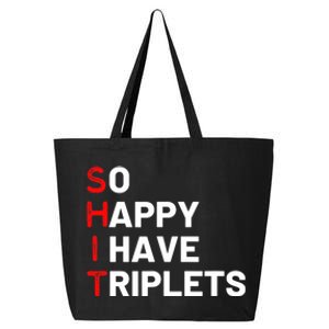 Triplet Mom Of Triplets Funny Triplet Mama Triplet Dad 25L Jumbo Tote