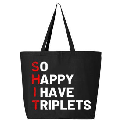 Triplet Mom Of Triplets Funny Triplet Mama Triplet Dad 25L Jumbo Tote