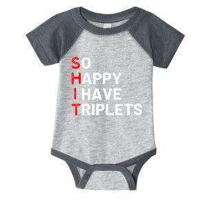 Triplet Mom Of Triplets Funny Triplet Mama Triplet Dad Infant Baby Jersey Bodysuit