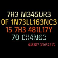 The Measure Of Intelligence Is The Ability To Change Vintage Poster