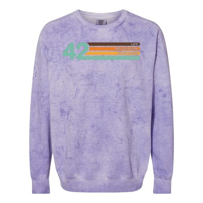 The Meaning Of Life 42 Colorblast Crewneck Sweatshirt