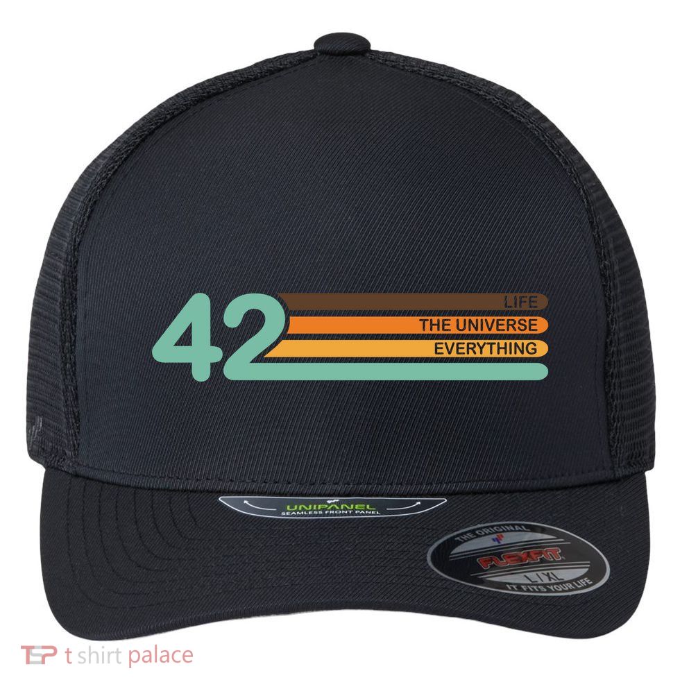 The Meaning Of Life 42 Flexfit Unipanel Trucker Cap