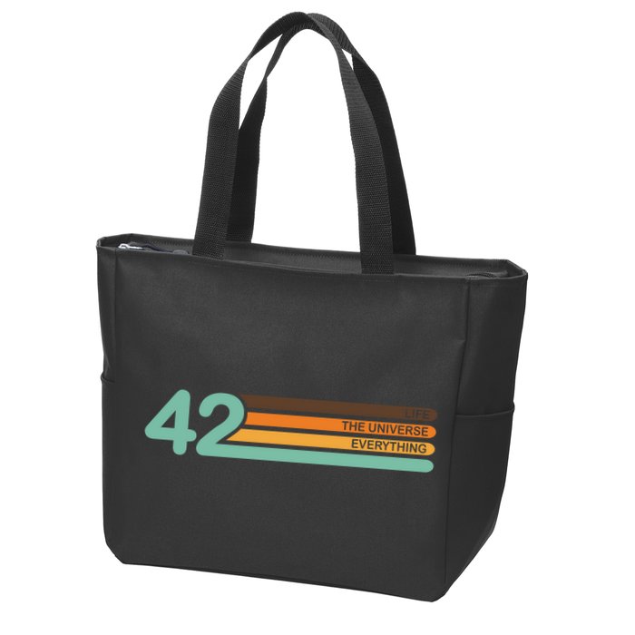 The Meaning Of Life 42 Zip Tote Bag