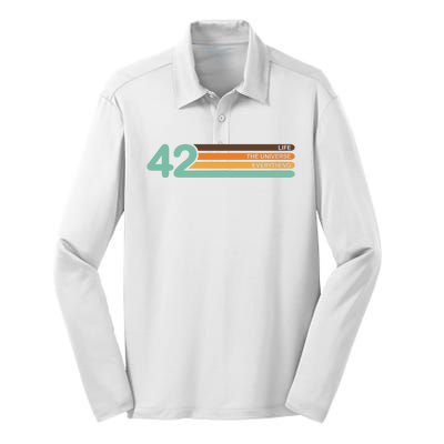 The Meaning Of Life 42 Silk Touch Performance Long Sleeve Polo