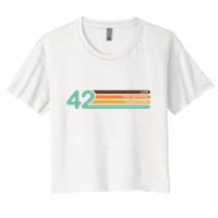 The Meaning Of Life 42 Women's Crop Top Tee