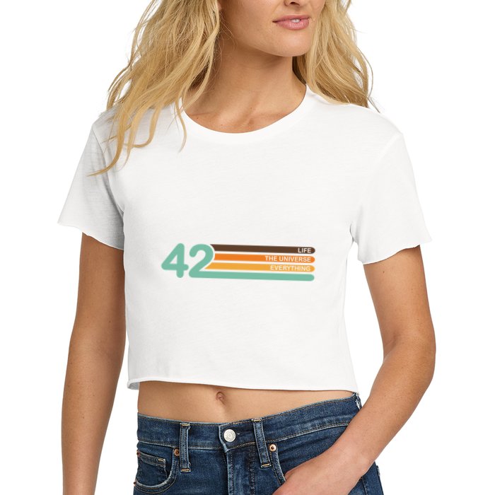 The Meaning Of Life 42 Women's Crop Top Tee