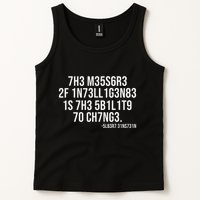 The Measure Of Intelligence Coded Motivational Science Quote Tank Top