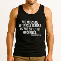 The Measure Of Intelligence Coded Motivational Science Quote Tank Top