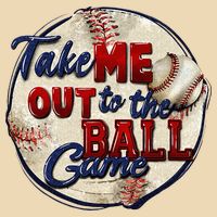 Take Me Out To The Ball Game Baseball Game Day Sport Drawstring Bag