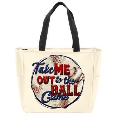Take Me Out To The Ball Game Baseball Game Day Sport Zip Tote Bag