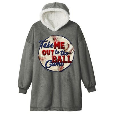 Take Me Out To The Ball Game Baseball Game Day Sport Hooded Wearable Blanket