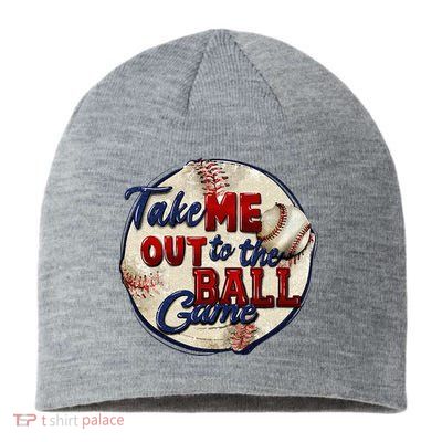 Take Me Out To The Ball Game Baseball Game Day Sport Sustainable Beanie