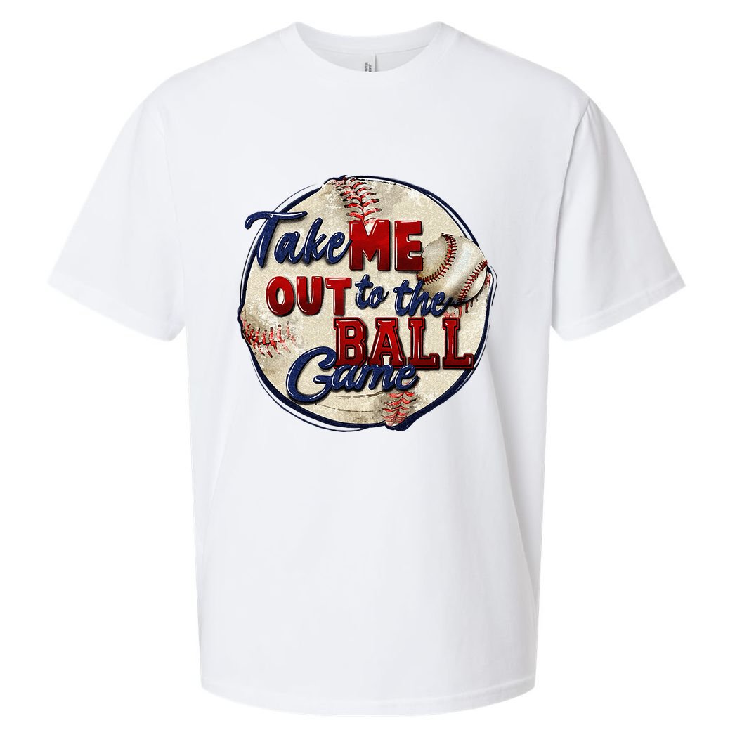 Take Me Out To The Ball Game Baseball Game Day Sport Sueded Cloud Jersey T-Shirt