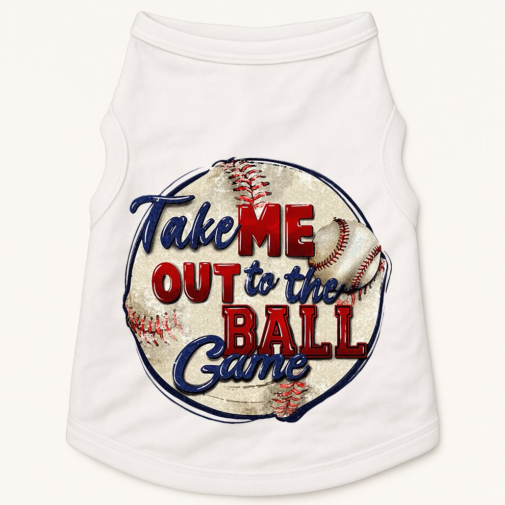 Take Me Out To The Ball Game Baseball Game Day Sport Doggie Tank