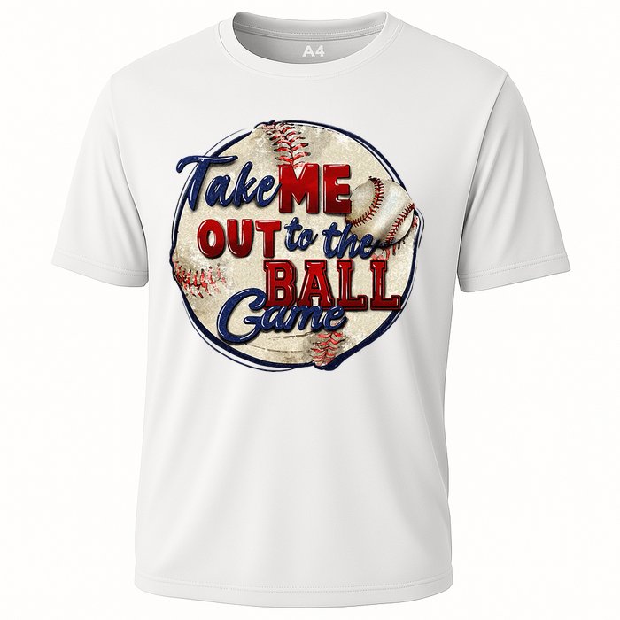 Take Me Out To The Ball Game Baseball Game Day Sport Cooling Performance Crew T-Shirt