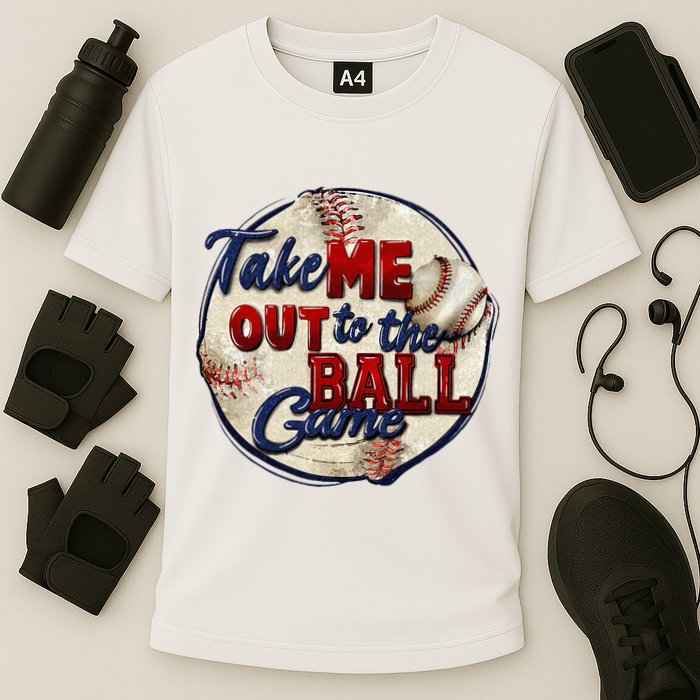 Take Me Out To The Ball Game Baseball Game Day Sport Cooling Performance Crew T-Shirt