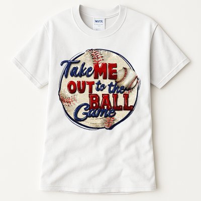 Take Me Out To The Ball Game Baseball Game Day Sport Tall T-Shirt