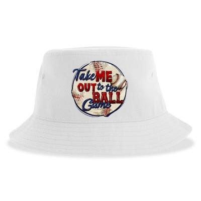 Take Me Out To The Ball Game Baseball Game Day Sport Sustainable Bucket Hat