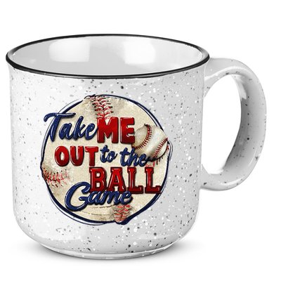 Take Me Out To The Ball Game Baseball Game Day Sport 15oz Campfire Ceramic Mug