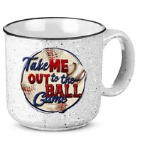 Take Me Out To The Ball Game Baseball Game Day Sport 15oz Campfire Ceramic Mug