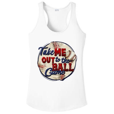 Take Me Out To The Ball Game Baseball Game Day Sport Ladies PosiCharge Competitor Racerback Tank