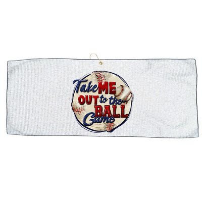 Take Me Out To The Ball Game Baseball Game Day Sport Large Microfiber Waffle Golf Towel