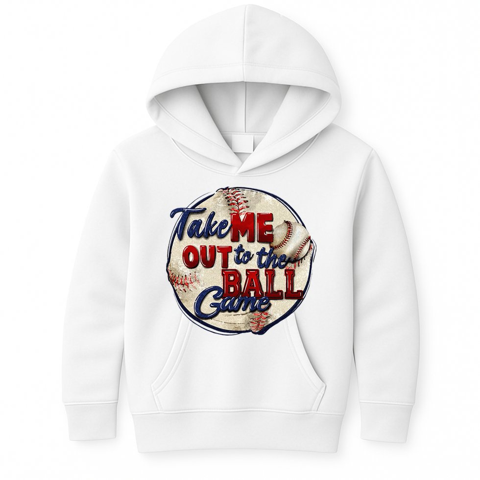 Take Me Out To The Ball Game Baseball Game Day Sport Kids Hoodie