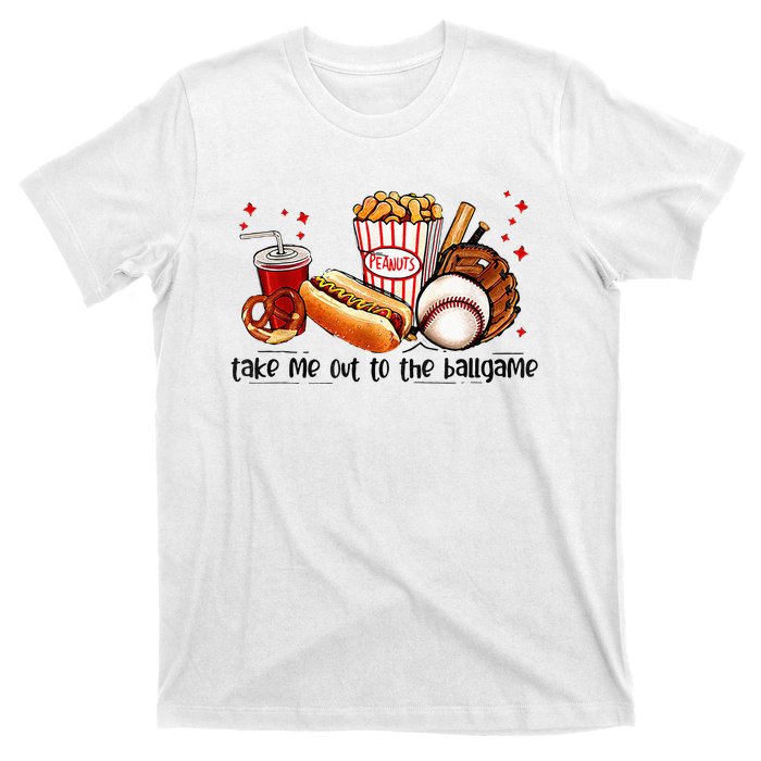 Take Me Out To The Ball Game Baseball Player Fans Lover T-Shirt