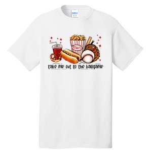 Take Me Out To The Ball Game Baseball Player Fans Lover Tall T-Shirt