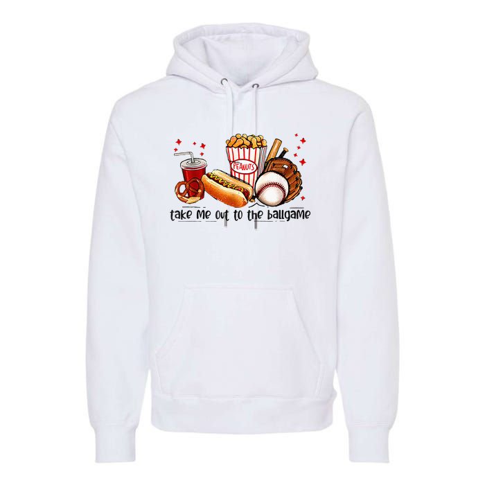 Take Me Out To The Ball Game Baseball Player Fans Lover Premium Hoodie