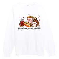 Take Me Out To The Ball Game Baseball Player Fans Lover Premium Crewneck Sweatshirt