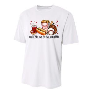 Take Me Out To The Ball Game Baseball Player Fans Lover Performance Sprint T-Shirt