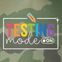 Testing Mode on Testing Day Motivational Teacher Legacy Tie Dye Trucker Hat
