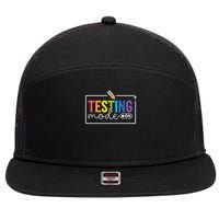 Testing Mode on Testing Day Motivational Teacher 7 Panel Mesh Trucker Snapback Hat