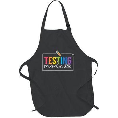 Testing Mode on Testing Day Motivational Teacher Full-Length Apron With Pockets