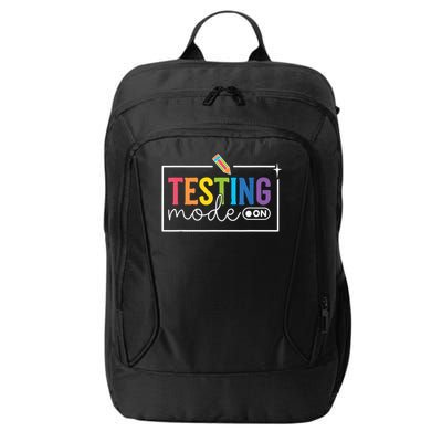 Testing Mode on Testing Day Motivational Teacher City Backpack