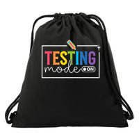Testing Mode on Testing Day Motivational Teacher Drawstring Bag